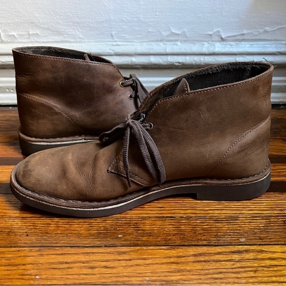 Clarks Bushacre 2 Beeswax Leather Desert Chukka Boot Brown size 9 - Picture 4 of 9